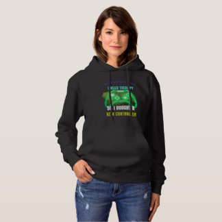 Lustiges Gamer-Zitat Neon-Controller Grafik Hoodie