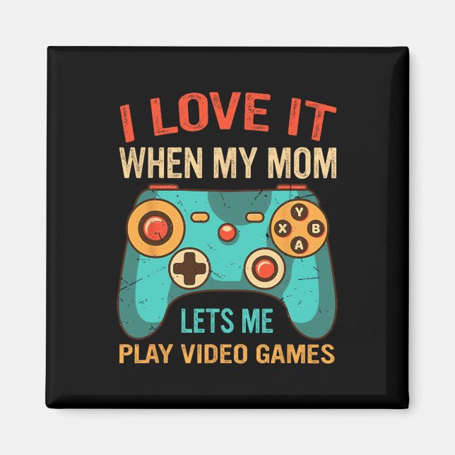 Lustiges Gamergeschenk für Jungen Konsole Videospi Magnet (Vorne)