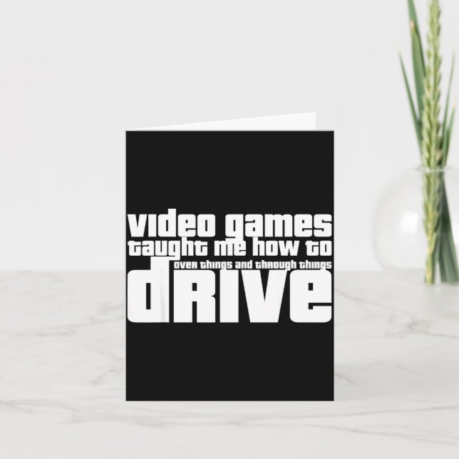 Lustiges Gaming Neues Fahrer Videospiel Fahren Ins Karte (Vorderseite)