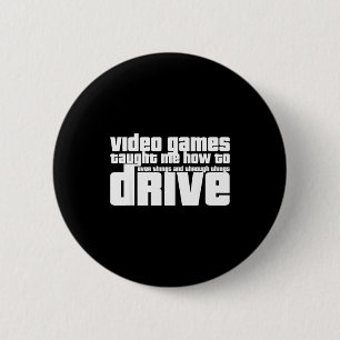 Lustiges Gaming Neufahrer Videospiel Fahrschulvide Button