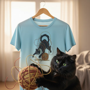 Lustiges Garnball Katzen-Design – Komische süße Ka T-Shirt