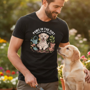 Lustiges Gartengestaltung-Hunde-Shirt Pfoten Im Dr T-Shirt