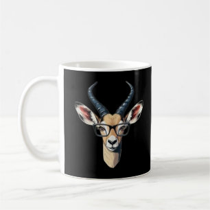 Lustiges Gazellengesicht für Safari- und Brillenli Kaffeetasse