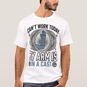 Lustiges gebrochenes Arm-Gips Vintage T-Shirt Desi