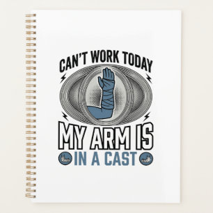 Lustiges gebrochenes Arm-Gips Vintage-T-Shirt-Desi Planer