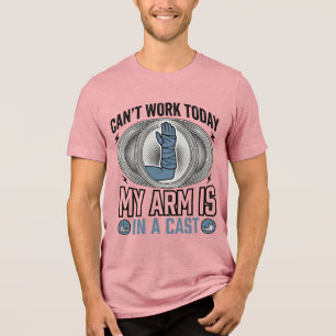 Lustiges gebrochenes Arm-Gips Vintage T-Shirt Desi Tri-Blend Shirt