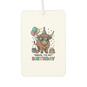 Lustiges Geburtstags-Hochlandkuh-Party-Design_1 Autolufterfrischer