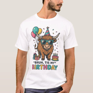Lustiges Geburtstags-Hochlandkuh-Party-Design_1 T-Shirt