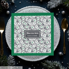 Lustiges Geburtstagsgeschenk Ein-Dollar-Muster Hum Serviette
