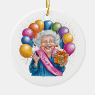 Lustiges Geburtstagsgeschenk für Nana Keramik Ornament
