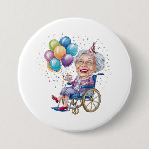 Lustiges Geburtstagsgeschenk für Oma für ältere Ta Button