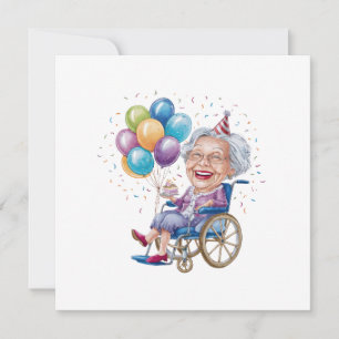 Lustiges Geburtstagsgeschenk für Oma für ältere Ta Einladung