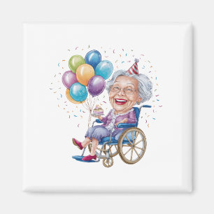 Lustiges Geburtstagsgeschenk für Oma für ältere Ta Magnet