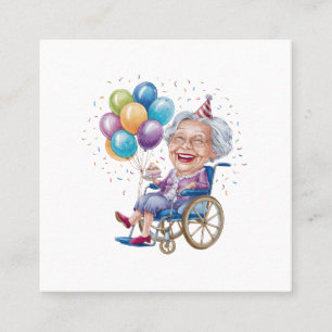 Lustiges Geburtstagsgeschenk für Oma für ältere Ta Quadratische Visitenkarte