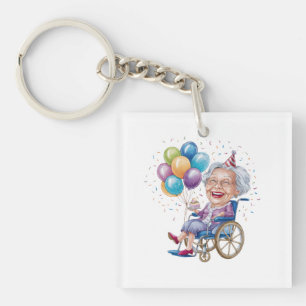 Lustiges Geburtstagsgeschenk für Oma für ältere Ta Schlüsselanhänger