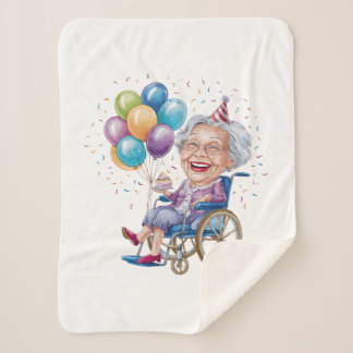 Lustiges Geburtstagsgeschenk für Oma für ältere Ta Sherpadecke