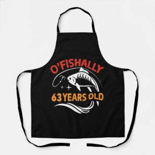 Lustiges Geburtstagsgeschenk für Papa Angler 63 Ja Schürze