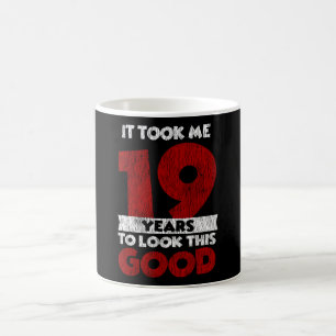Lustiges Geburtstagsgeschenk zum 19. Geburtstag Vi Kaffeetasse
