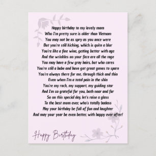 Lustiges Gedicht für Mama Postkarte