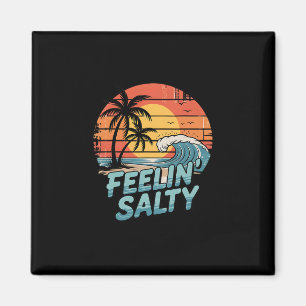 Lustiges Gefühl Salzig Strand Sommer Urlaub Vintag Magnet