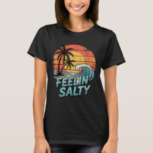Lustiges Gefühl Salzig Strand Sommer Urlaub Vintag T-Shirt