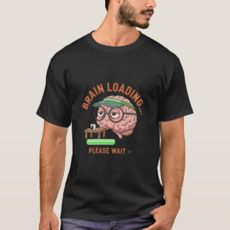 Lustiges Gehirn lädt Kaffee T-Shirt
