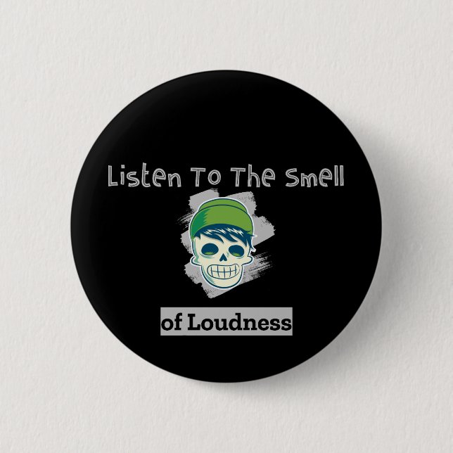 Lustiges Gehirndesign Button (Vorderseite)