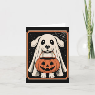 Lustiges Geisterhund Halloween-Shirt Halloween Hun Karte