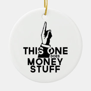 Lustiges Geld-Ornament - Vintage Dieses hier macht Keramik Ornament