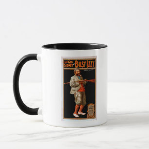 Lustiges Geo. Sidney als beschäftigtes Izzy Tasse