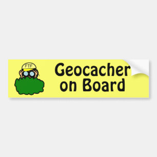 Lustiges Geocacher an Bord Geocaching Autoaufkleber