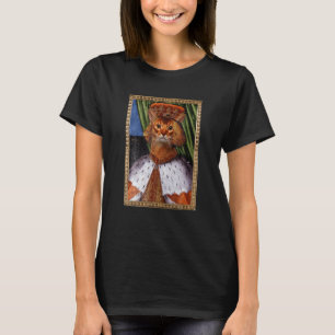 Lustiges gerahmtes Bild Grafik Königskrone Katze i T-Shirt