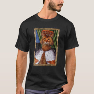 Lustiges gerahmtes Bild Grafik Königskrone Katze i T-Shirt