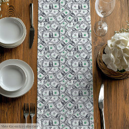 Lustiges Geschenk Cozy Dollar Muster Geburtstagsüb Mittelgroßer Tischläufer
