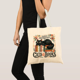 Lustiges Geschenk für Buchliebhaber, Katzenliebhab Tragetasche