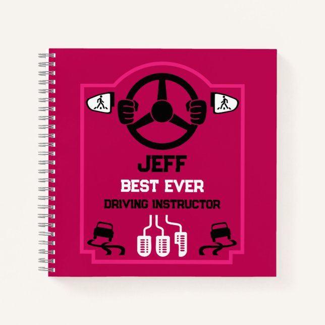 Lustiges Geschenk für Fahrlehrer Notizbuch (Vorderseite)