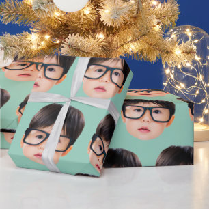 Lustiges Geschenk für Freund Individuelles Gesicht Geschenkpapier