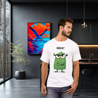 Lustiges Geschenk für grumpy grünen Monster Charak T-Shirt