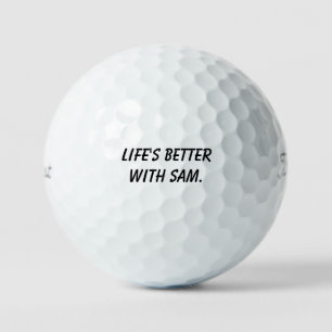 Lustiges Geschenk für Ihren Freund namens Sam Humo Golfball