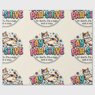 Lustiges Geschenk für Katzenliebhaber Bleib Pfoten Geschenkpapier