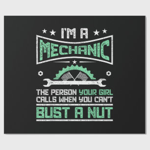 Lustiges Geschenk für Mechaniker Erwachsenen Humor Geschenkpapier
