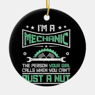 Lustiges Geschenk für Mechaniker Erwachsenen Humor Keramik Ornament
