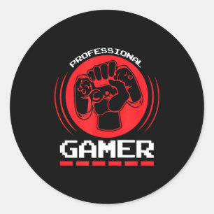 Lustiges Geschenk für professionelle Gamer mit Gam Runder Aufkleber