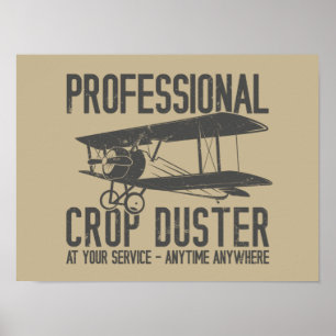 Lustiges Geschenk für professionellen Feldsprühflu Poster