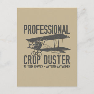 Lustiges Geschenk für professionellen Feldsprühflu Postkarte
