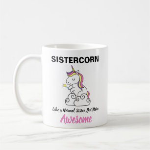 Lustiges Geschenk für Schwester Originelles Geburt Kaffeetasse