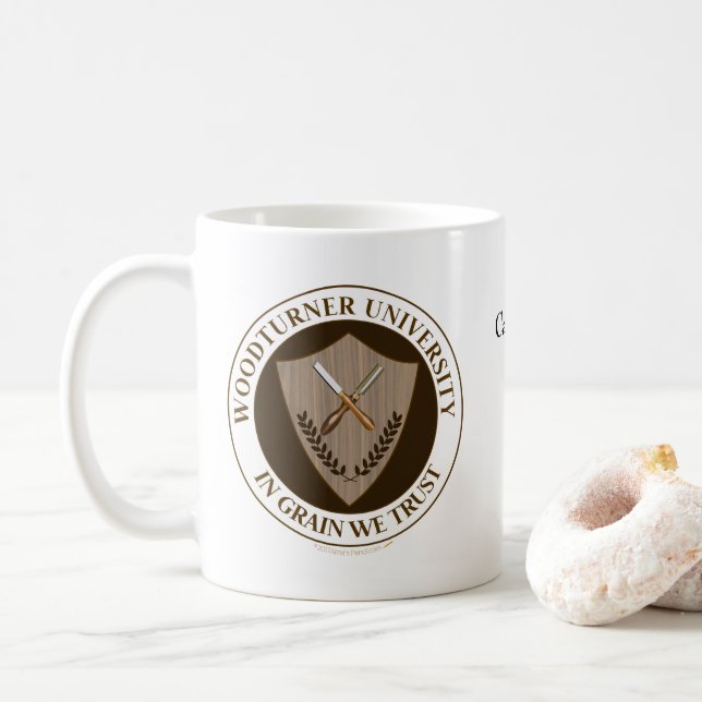 Lustiges Geschenk für Woodturner Woodturning Tasse (Mit Donut)