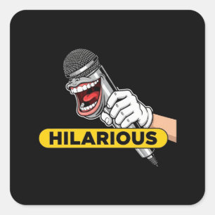 Lustiges Geschenk, Humor, Witz, urkomisch, Comedy- Quadratischer Aufkleber