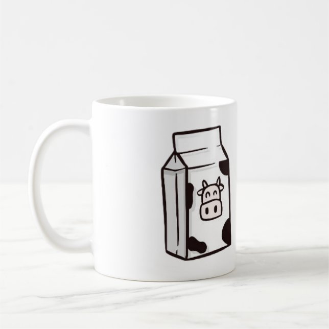 Lustiges Geschenk, Kuh-Karton, Milch-Karton Kaffeetasse (Links)