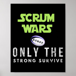 Lustiges Geschenk Scrum Wars Rugby, Erwachsene und Poster